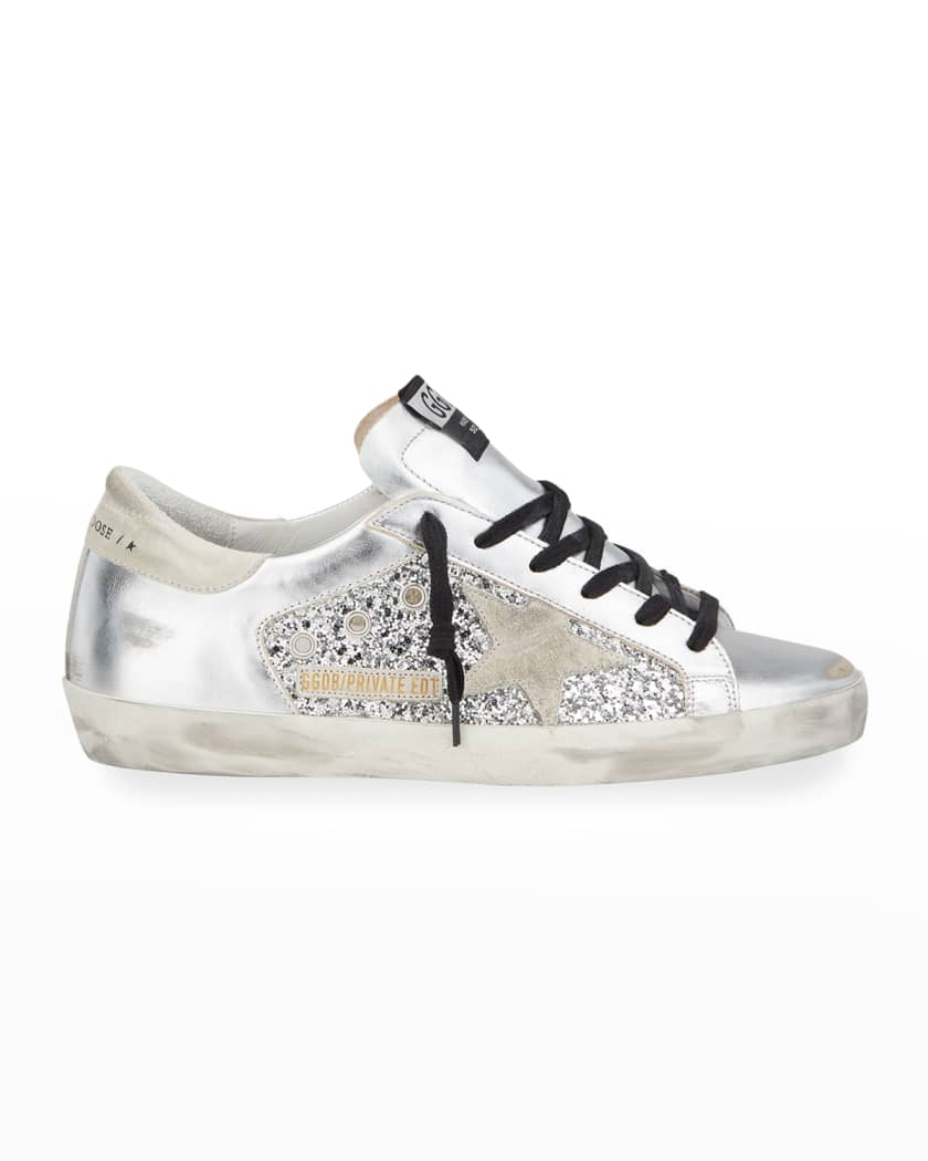 Golden Goose Metallic Glitter Low-Top Sneakers