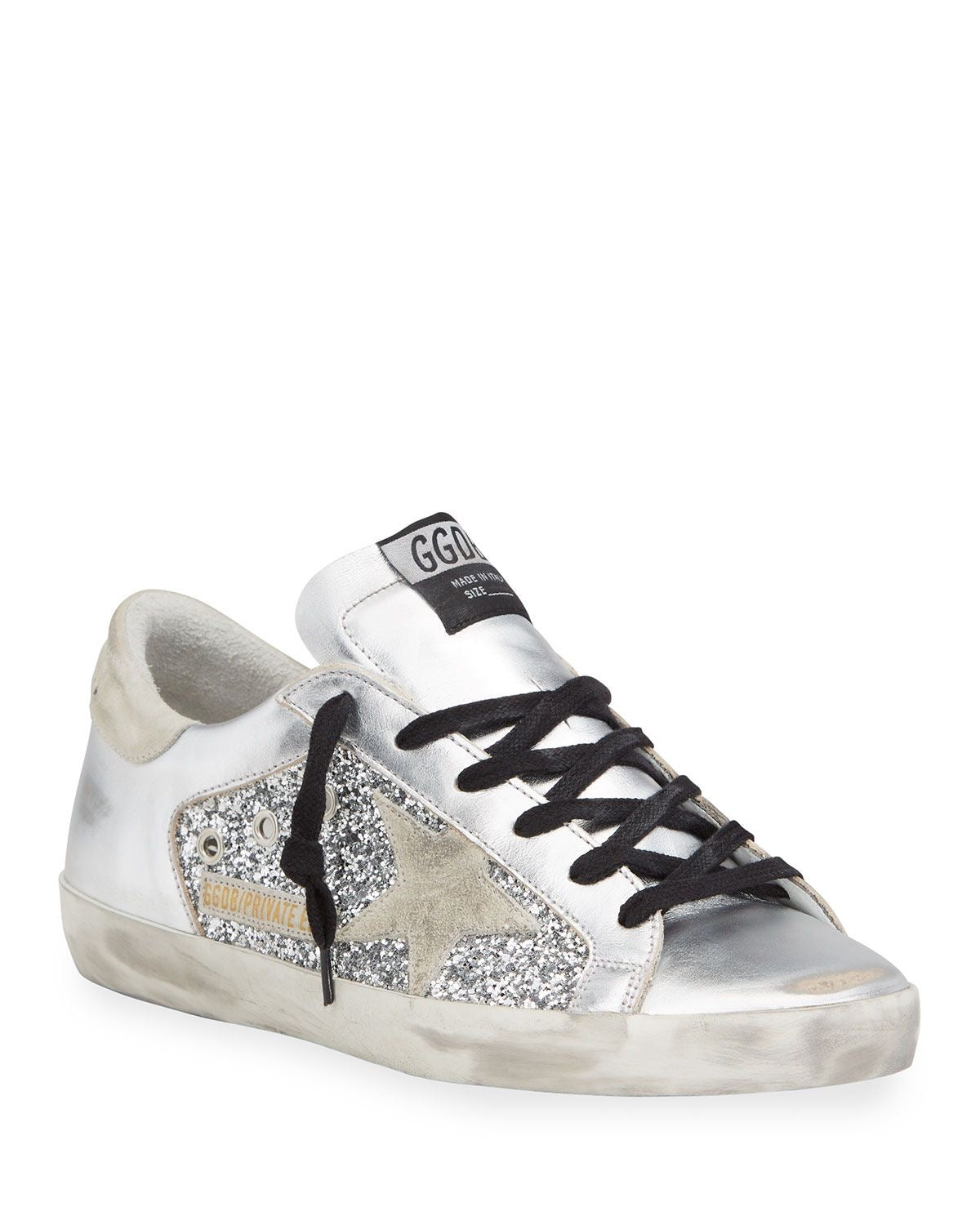 Golden Goose Metallic Glitter Low-Top Sneakers