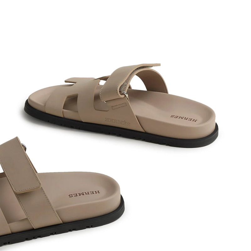 Hermes Chypre Sandal – Beige Mastic Calfskin Leather